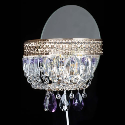 Бра Венеция фиолетовая в Новокузнецке Гусь Хрустальный