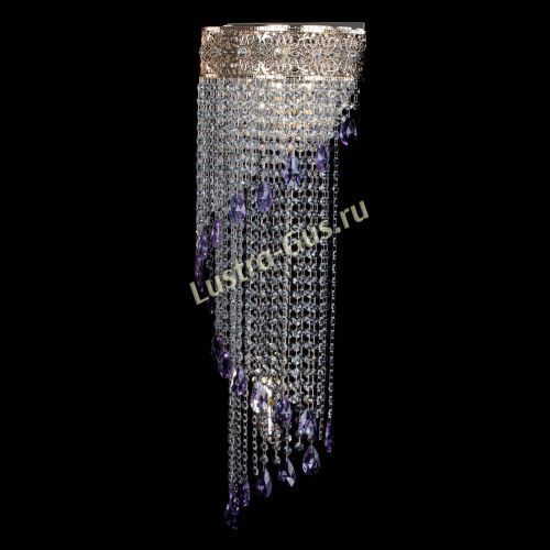 Бра Восток каскад №2 фиолетовая в Новокузнецке Гусь Хрустальный