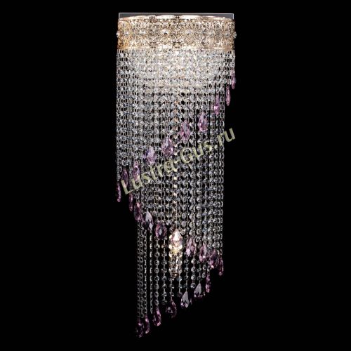 Бра Восток каскад №2 розовая в Новокузнецке Гусь Хрустальный