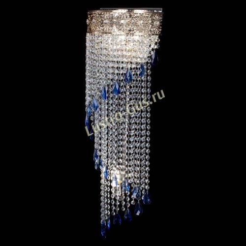 Бра Восток каскад №2 синяя в Новокузнецке Гусь Хрустальный