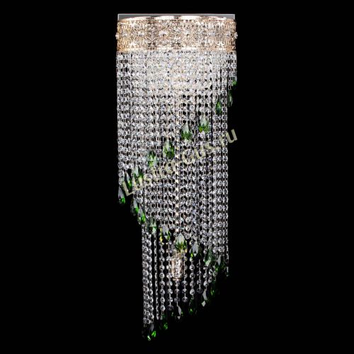 Бра Восток каскад №2 зеленая в Новокузнецке Гусь Хрустальный