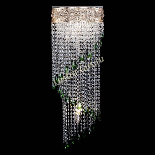 Бра Восток каскад №2 зеленая в Новокузнецке Гусь Хрустальный