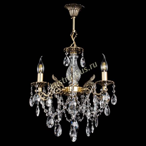 Люстра бронзовая Алфея №3/1 Звездочка в Новокузнецке Гусь Хрустальный