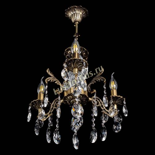 Люстра бронзовая Алфея №3/2 Баден в Новокузнецке Гусь Хрустальный