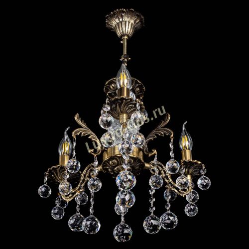 Люстра бронзовая Алфея №3/2 Шар в Новокузнецке Гусь Хрустальный