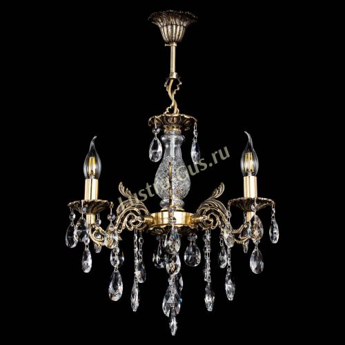 Люстра бронзовая Алфея №3/2 Журавлик в Новокузнецке Гусь Хрустальный