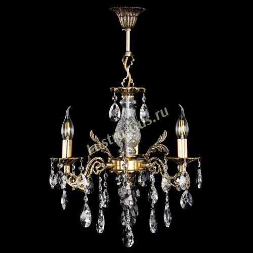 Люстра бронзовая Алфея №3/2 Звездочка в Новокузнецке Гусь Хрустальный