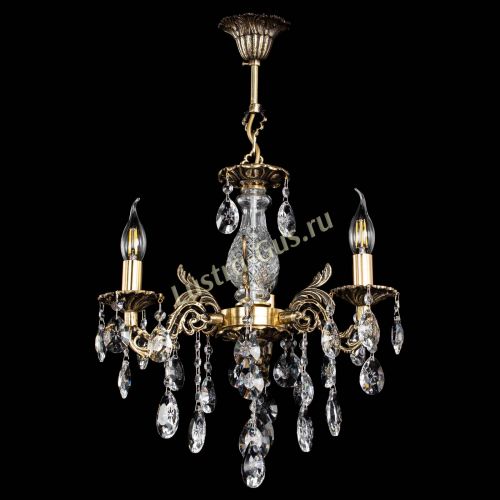 Люстра бронзовая Алфея №3/2 Звездочка в Новокузнецке Гусь Хрустальный