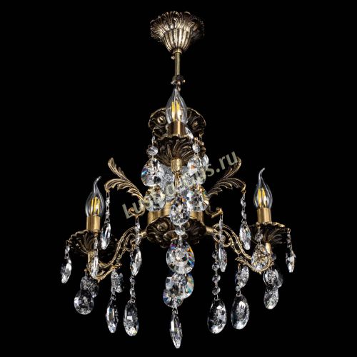 Люстра бронзовая Алфея №3/2 Звездочка в Новокузнецке Гусь Хрустальный