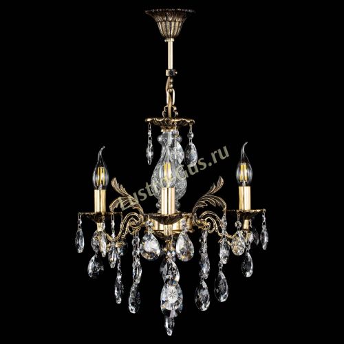 Люстра бронзовая Алфея №3/2 Звездочка в Новокузнецке Гусь Хрустальный