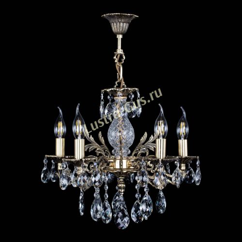 Люстра бронзовая Алфея №5/1 Баден в Новокузнецке Гусь Хрустальный