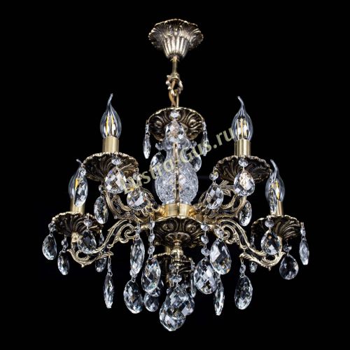 Люстра бронзовая Алфея №5/1 Баден в Новокузнецке Гусь Хрустальный