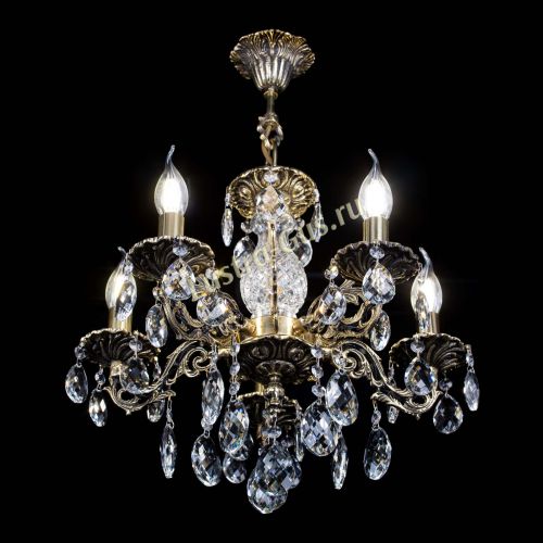 Люстра бронзовая Алфея №5/1 Баден в Новокузнецке Гусь Хрустальный