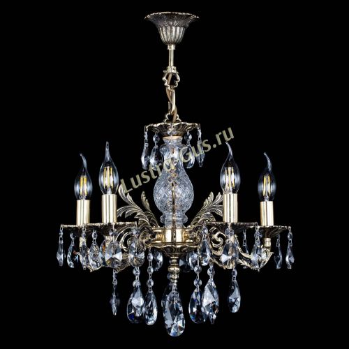 Люстра бронзовая Алфея №5/1 Лучик в Новокузнецке Гусь Хрустальный