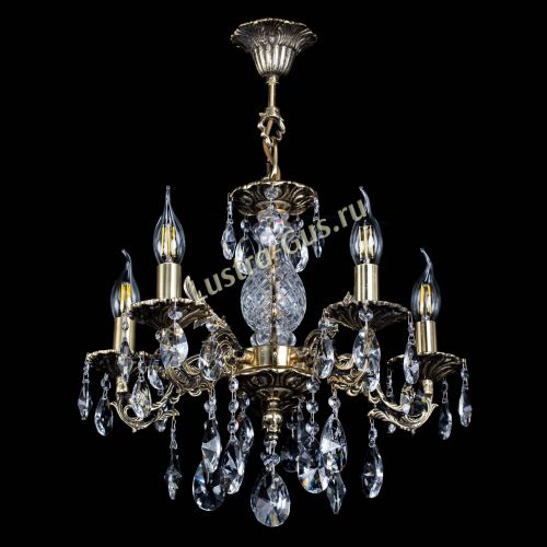 Люстра бронзовая Алфея №5/1 Лучик в Новокузнецке Гусь Хрустальный