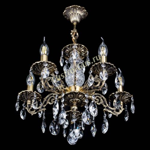 Люстра бронзовая Алфея №5/1 Лучик в Новокузнецке Гусь Хрустальный