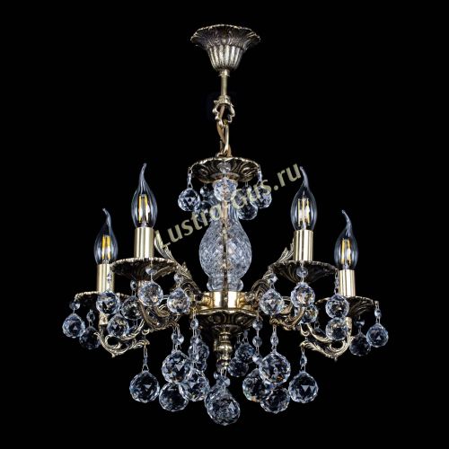 Люстра бронзовая Алфея №5/1 Шар в Новокузнецке Гусь Хрустальный