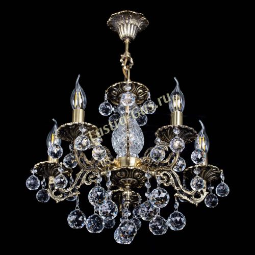 Люстра бронзовая Алфея №5/1 Шар в Новокузнецке Гусь Хрустальный