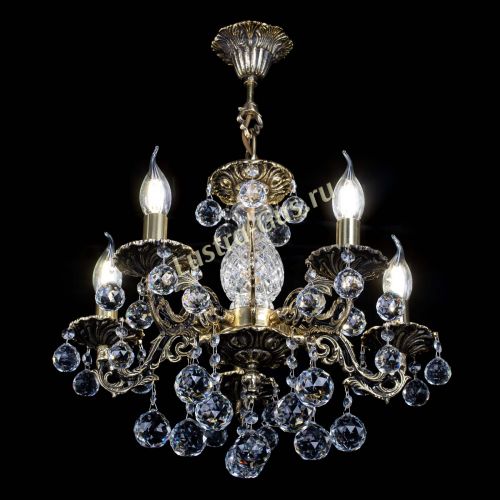 Люстра бронзовая Алфея №5/1 Шар в Новокузнецке Гусь Хрустальный