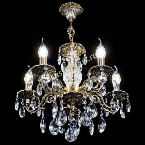 Люстра бронзовая Алфея №5/1 Журавлик в Новокузнецке Гусь Хрустальный