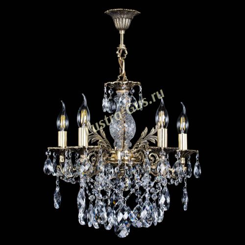 Люстра бронзовая Алфея №5/3 Баден в Новокузнецке Гусь Хрустальный