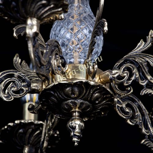 Люстра бронзовая Алфея №5/1 Лучик в Новокузнецке Гусь Хрустальный