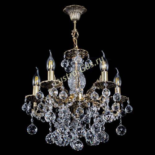 Люстра бронзовая Алфея №5/3 Шар в Новокузнецке Гусь Хрустальный