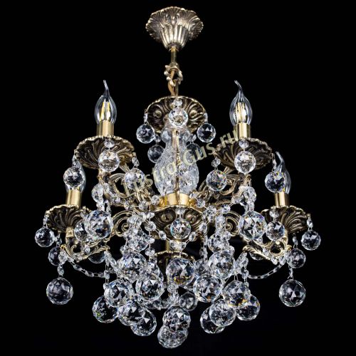 Люстра бронзовая Алфея №5/3 Шар в Новокузнецке Гусь Хрустальный