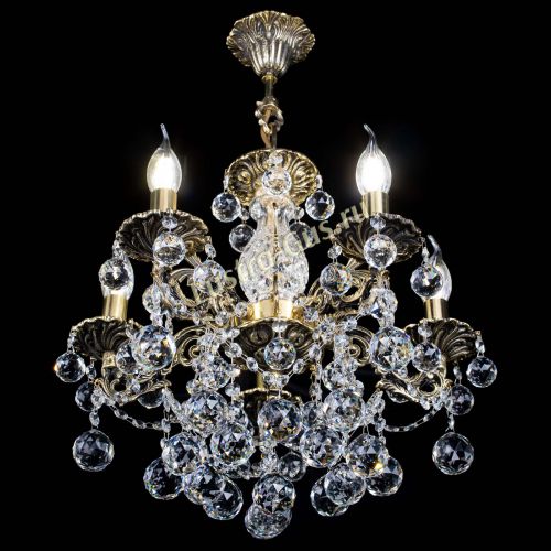 Люстра бронзовая Алфея №5/3 Шар в Новокузнецке Гусь Хрустальный