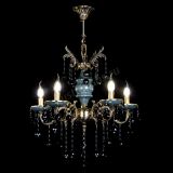 Люстра бронзовая Алфея №5 "Малахит" шар черная в Новокузнецке