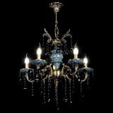 Люстра бронзовая Алфея №5 "Малахит" шар черная в Новокузнецке