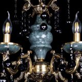 Люстра бронзовая Алфея №5 "Малахит" шар черная в Новокузнецке