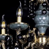 Люстра бронзовая Алфея №5 "Малахит" шар черная в Новокузнецке