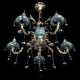 Люстра бронзовая Алфея №5 "Малахит" шар черная в Новокузнецке