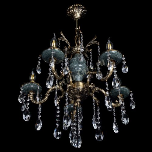 Люстра Алфея №5 "Малахит" журавлик в Новокузнецке Гусь Хрустальный