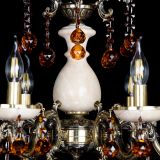 Люстра бронзовая Алфея №6 с камнем шар чайная в Новокузнецке Люстра бронзовая Алфея №6 с камнем шар чайная в Новокузнецке