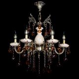 Люстра бронзовая Алфея №6 с камнем шар чайная в Новокузнецке Люстра бронзовая Алфея №6 с камнем шар чайная в Новокузнецке