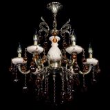 Люстра бронзовая Алфея №6 с камнем шар чайная в Новокузнецке Люстра бронзовая Алфея №6 с камнем шар чайная в Новокузнецке