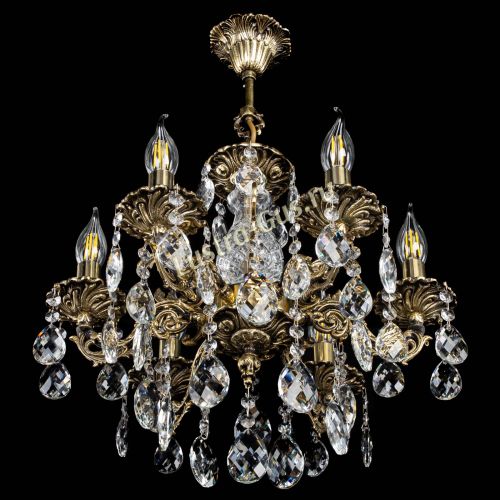 Люстра бронзовая Алфея №6/1 Баден в Новокузнецке Гусь Хрустальный