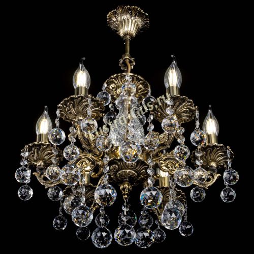 Люстра бронзовая Алфея №6/1 Шар в Новокузнецке Гусь Хрустальный