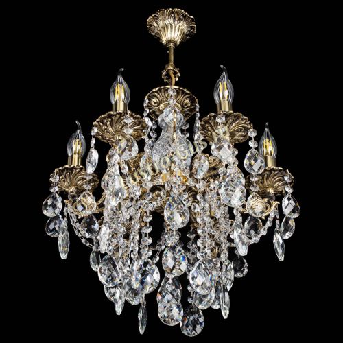 Люстра бронзовая Алфея №6/3 Баден в Новокузнецке Гусь Хрустальный