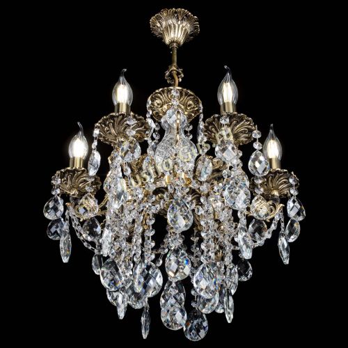 Люстра бронзовая Алфея №6/3 Баден в Новокузнецке Гусь Хрустальный