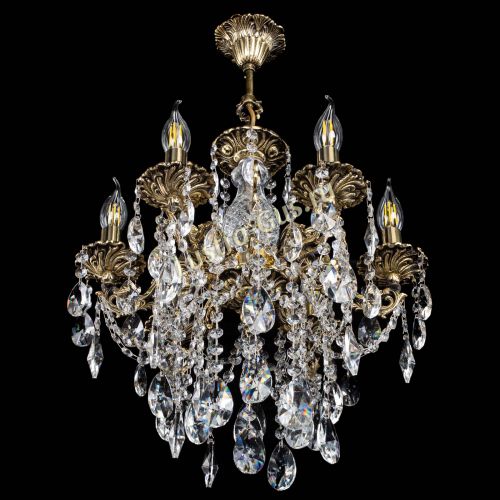 Люстра бронзовая Алфея №6/3 Лучик в Новокузнецке Гусь Хрустальный