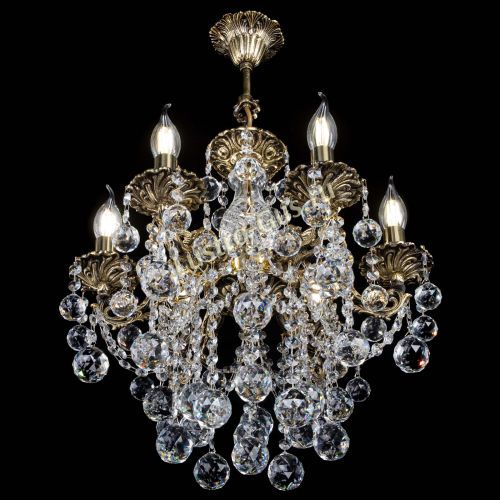 Люстра бронзовая Алфея №6/3 Шар в Новокузнецке Гусь Хрустальный