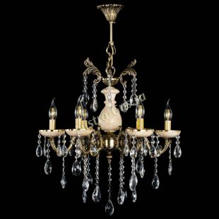 Люстра хрустальная Алфея №6 с камнем журавлик