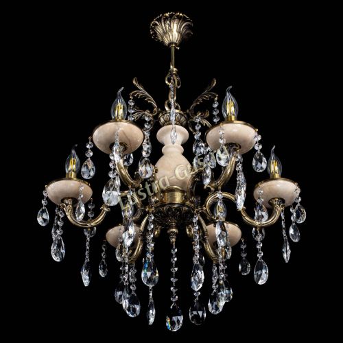 Люстра Алфея №6 с камнем журавлик в Новокузнецке Гусь Хрустальный