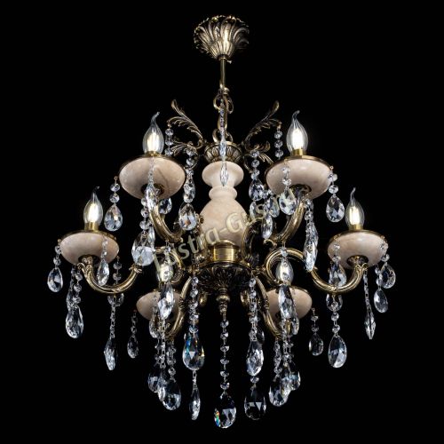 Люстра Алфея №6 с камнем журавлик в Новокузнецке Гусь Хрустальный