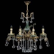 Люстра бронзовая Алфея Малахит №8 шар