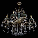 Люстра бронзовая Алфея Малахит №8 шар в Новокузнецке