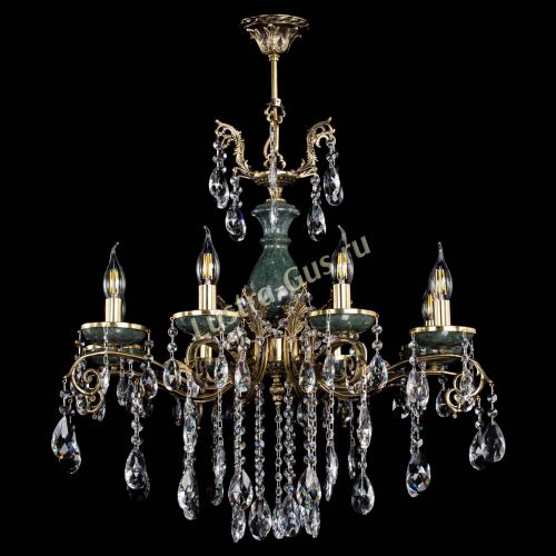 Люстра бронзовая Алфея Малахит №8 журавлик в Новокузнецке Гусь Хрустальный